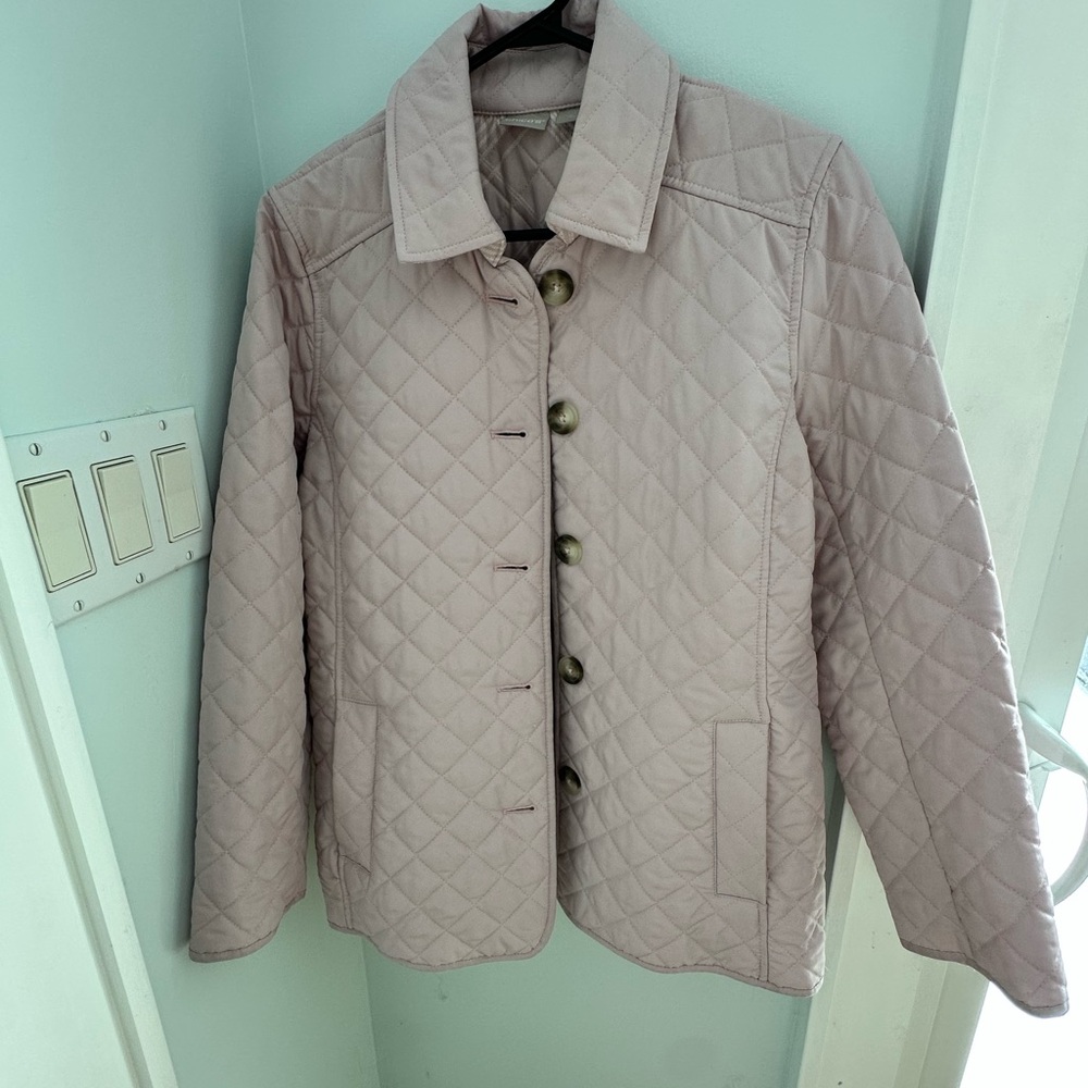 Chico's Quilted Light Pink Spring Jacket - Picture 5 of 6